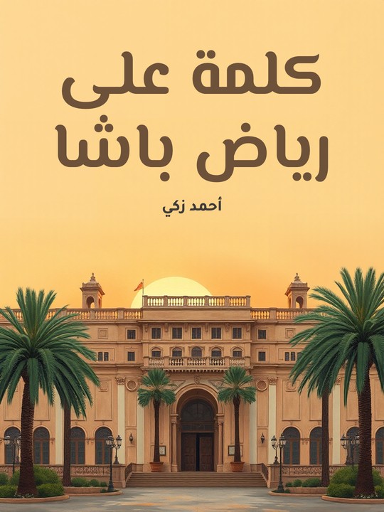 غلاف كتاب كلمة على رياض باشا: وصفحة من تاريخ مصر الحديث تتضمن خلاصة حياته