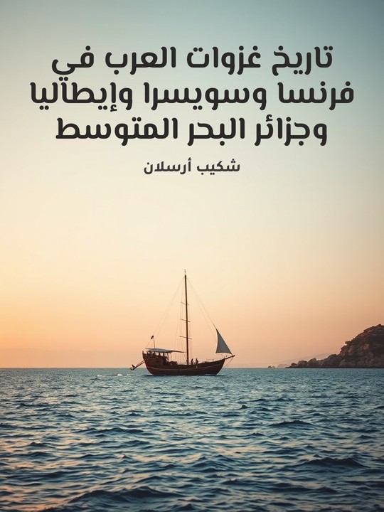 غلاف كتاب تاريخ غزوات العرب في فرنسا وسويسرا وإيطاليا وجزائر البحر المتوسط
