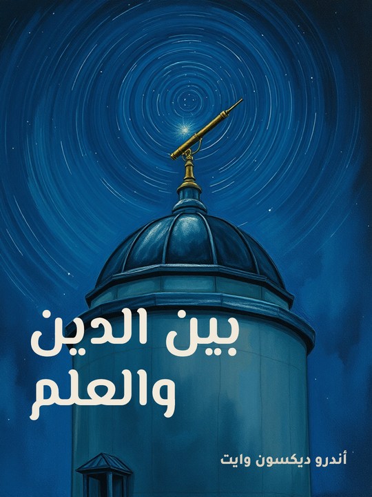 غلاف كتاب بين الدين والعلم: تاريخ الصراع بينهما في القرون الوسطى إزاء علوم الفلك والجغرافيا والنشوء