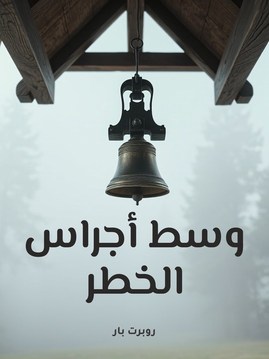 غلاف كتاب وسط أجراس الخطر