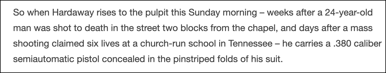 اقتباس مصوّر من كتاب Two pastors worry for their congregants' safety. Are more guns the answer or the problem? | Religion | phillytrib.com
